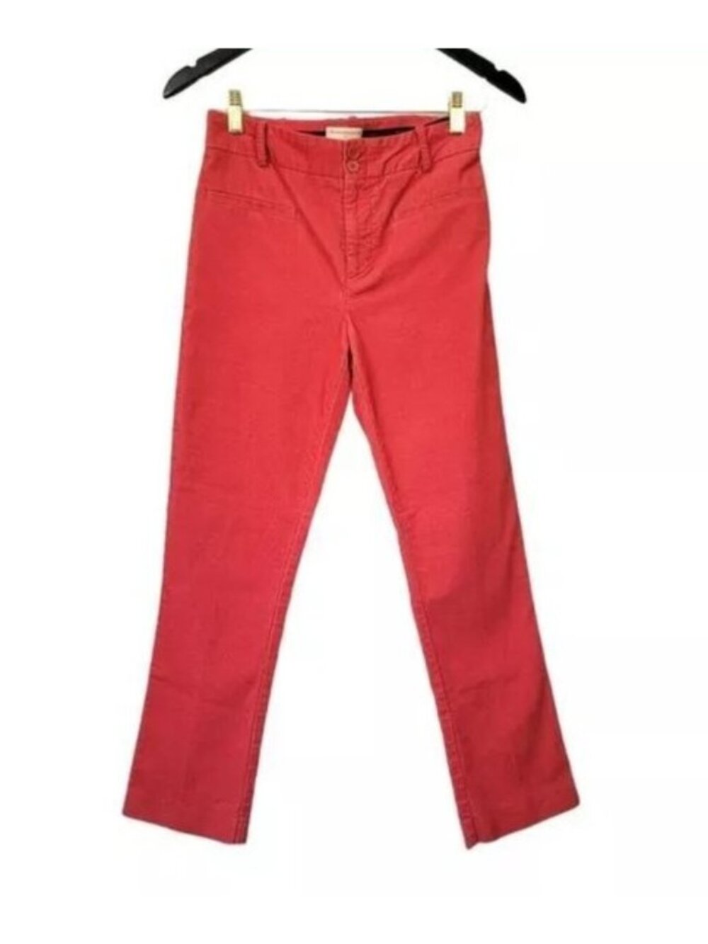 The Essential Collection Anthropologie High Rise Corduroy Slim Straight Pants